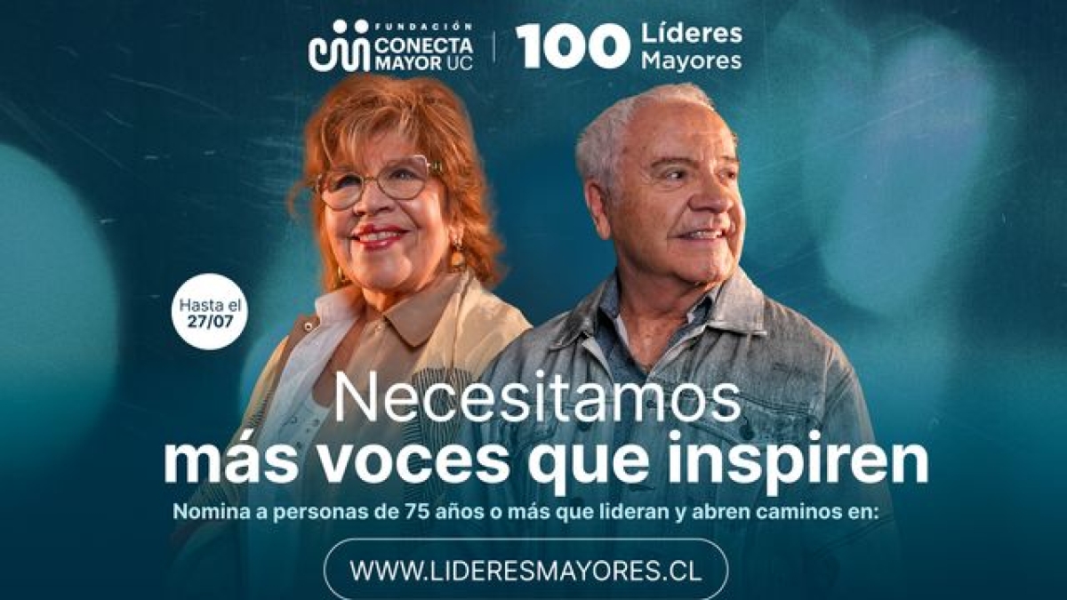Afiche premio 100 líderes mayores 2026